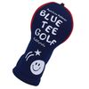 Blue Tea Golf Stretch Smile Headcover HC-034 [For UT/Utility] Navy