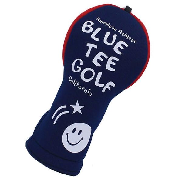 Blue Tea Golf Stretch Smile Headcover HC-034 [For UT/Utility] Navy