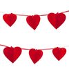 Oblique Unique Heart Garland – Red