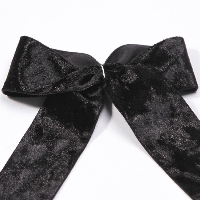 LATUROP 10 Yards/Roll 1-1/2 inch Black Double Face Velvet Ribbon for DIY Bows for Crafts Clothing Accessories