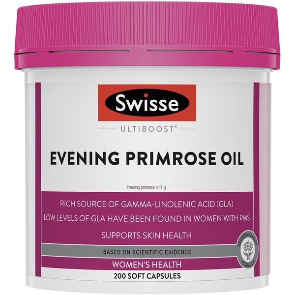 Evening Primrose Oil EPO 1000mg 200 Caps Swisse Ultiboost