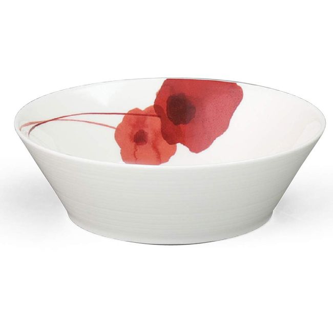 Narumi 52214-3658 Spring Field Bowl, Plate, 5.5 inches (14 cm), Red Anemone, Microwave Heated, Dishwasher Safe, Made in Japan