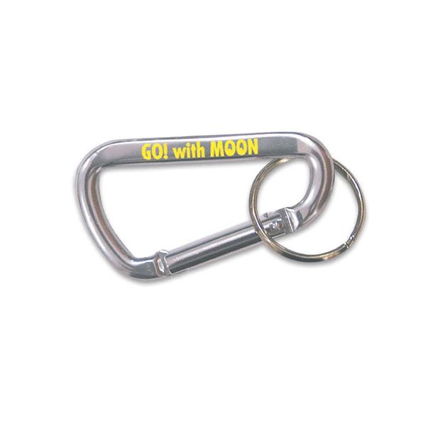 [MOONEYES] Moon Eyes Big Carabiner Key Ring, Silver, Large, Yellow