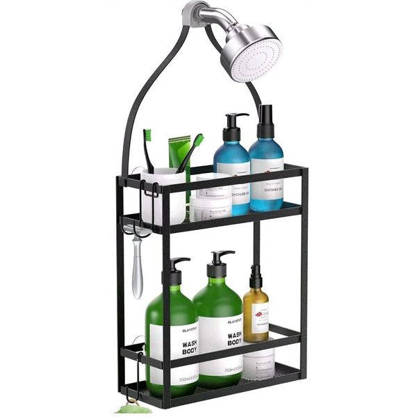 Meangood Shower Caddy Organizer,Mounting over Shower Head or Door,Extra Wide Spa