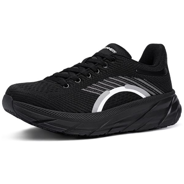 LARNMERN Sicherheitsschuhe Herren Arbeitssicherheitsschuhe Leitht Schutzschuhe Bequeme Stahlkappenschuhe Atmungsaktive Sicherheitsschuhe Trekkingschuhe rutschfeste (Tiefschwarz, 43.5EU)