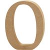 Creativ 56338 "0" MDF Number, Brown, 13 x 2 cm