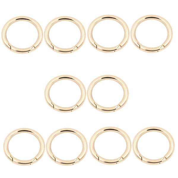 MUCHENG Pack of 10 O-Ring Round Spring Gate Carabiner Sna Cli Trigger Spring Key Ring Buckle Spring Coil