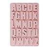 Jagowa Alphabet Mould - Chocolate Letter Mould Non-Stick Reusable Silicone Letter Mould for Baking Birthday Decoration(Pink)
