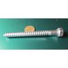 Zinc Hex Head Lag Screw 3/4 Hex Size 1/2 Thread x 5.0" Length, 10 pcs