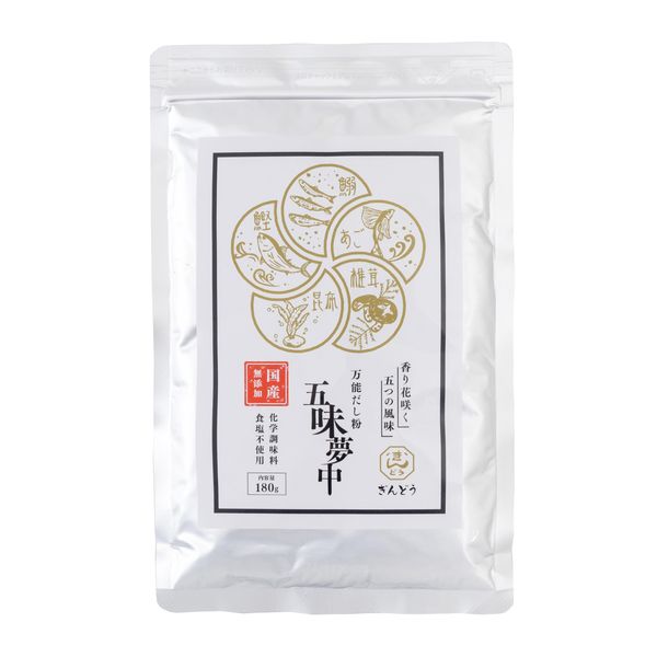 Gindo Dashi, Domestically Produced, Additive-Free Dashi, Salt-free, Natural Powder, All-Purpose Seasoning, 6.3 oz (180 g) | Chin Dashi, Bonito, Sardine, Kelp, Shiitake Mushrooms, Baby Food, Dashi