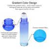 SUXNOS Essential Oils Roller Bottles 10ml 12PCS Rainbow Glass Bottles Refillable Container Aromatherapy (Funnels, openers, labels, plastic pipettes included) Ideal for Home and Travel