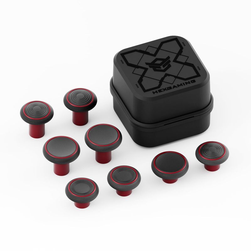 HEXGAMING Replacement Thumbsticks 2 Height Domed & Concave Grips for ...