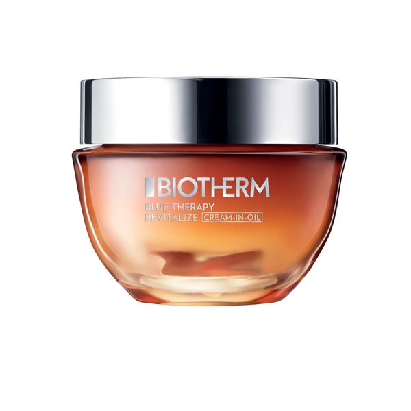 Biotherm Blue Therapy Revitalize Cream-In-Oil Creme, regenerierende Anti Aging Creme, Tagescreme mit Omega 3, Omega 6 und Algen Extrakt, pflegende Creme für strahlende Haut, 50 ml