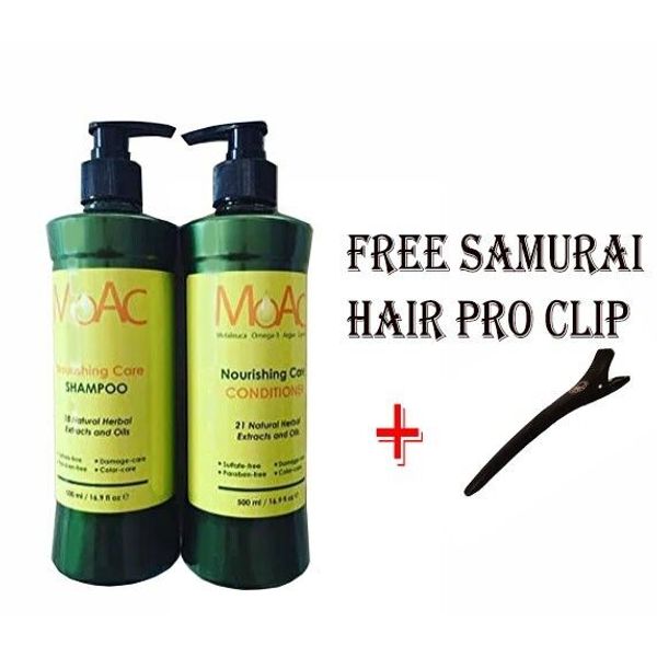 Moac Nourishing Care Sulfate-Free Shampoo AND Conditioner SET 16.9 fl oz EACH! R