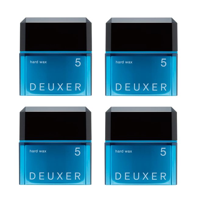 Number Three DEUXER Hard Wax 5 (Set of 4) Hair Wax, Floral Berry, Blue, 80 Grams (x4)