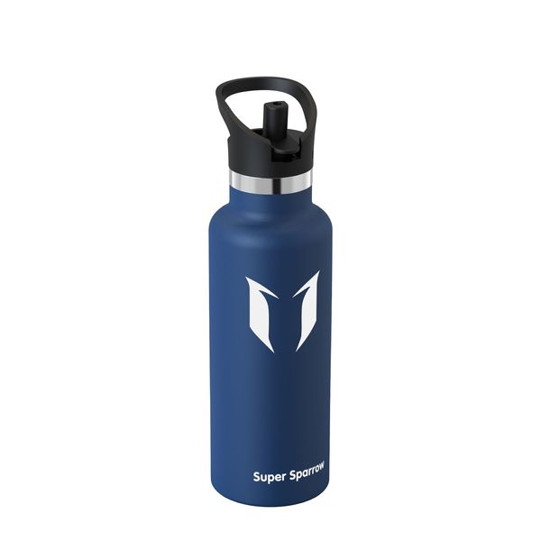 Super Sparrow Water Bottle Stainless Steel - Ultralight Metal Water Bottle - 500ml - Vacuum Insulated Water Bottles - Water Bottle with Straw Lid - Sports Bottle Flask for Gym, Travel, Sports