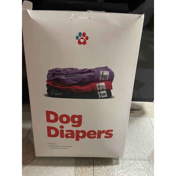 Pet Parents Dog Diapers XL Set Of 3 Purple Pink Black Reusable Washable NIB