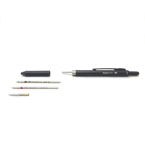 Auto MF-25B3-GY Multifunction Pen Bloom 3 in 1 Iron Grey