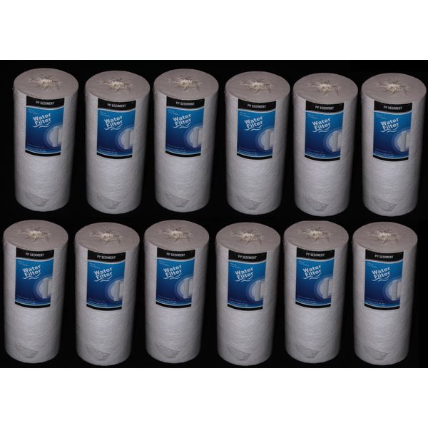 Twelve Big Blue 10" x 4.5" PP Sediment Water Filter 5 Micron