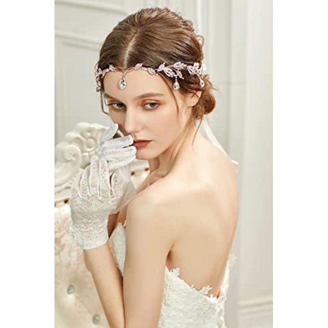 Bridal Forehead Band Bridal Headband Rhinestone Hair