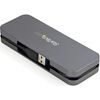 StarTech.com 4 Port USB 3.0 Hub 5Gbps 4A - 11in Cable, Black, Space Gray, HB30AM4AB