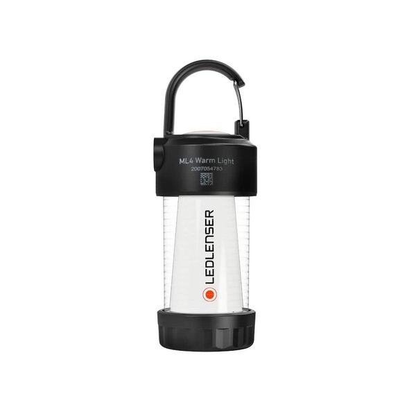 Ledlenser ML4 Warm Light LED lantern, rechargeable 14500 battery, 300 lumens, glare-free (patented), up to 40h runtime, red light, 1xAA useable with batteries, carabiner, Outdoor, Camping
