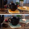DIY mosaic coasters kit, 2 pieces tourquoise blue