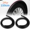MASO 2Pcs Universal Car Side Fender Wheel Eyebrow Arch Rubber Protector Mudguards,Black,1.5M