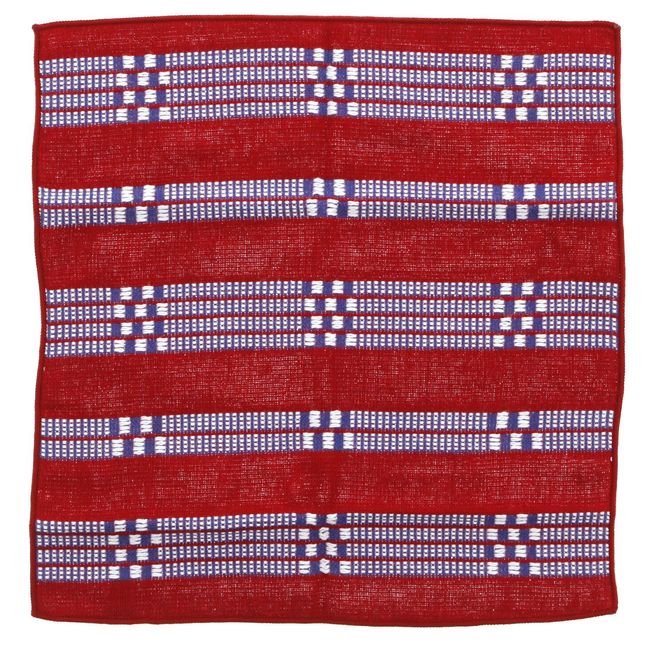 Yokota Towel, Red, 9.8 x 9.8 inches (25 x 25 cm), Imabari Iroha CHECK