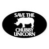 CafePress Save The Chubby Unicorn Oval Car Bumper Sticker