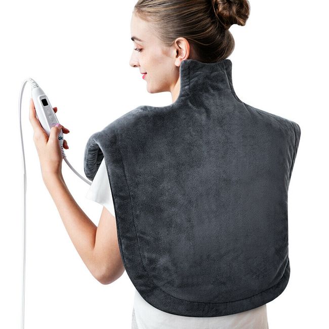 Sable Electric Heating Pad for Neck & Shoulder Pain Relief 6 Heat Settings Large