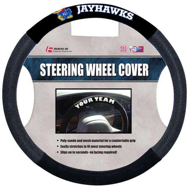 NCAA Kansas Jayhawks Poly-Suede Steering Wheel Cover