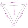 vidaXL Sonnensegel Hellgrau 3x3x3 m 100% Polyester Oxford