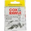 Cox & Rawle Cascade Rolling Swivel Size 6 10pcs Black Nickle