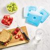 Cool Coolers by Fit + Fresh, 4 Pack Slim Ice Packs, Space Saving Reusable Ice Packs for Lunch Boxes or Coolers, Blue, Single Pack