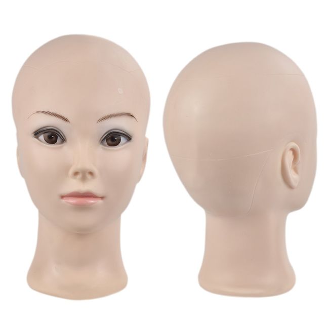Wig Head Bald Mannequin Head for Wigs Female Training Doll Head for  Professiona