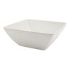 Genware MELSQB-28 Melamine Curved Square Bowl, White, 26.2 cm Width