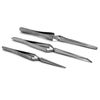 Cross Lock Tweezers Set 3 Cross Locking Soldering Self Closing Straight & Bent