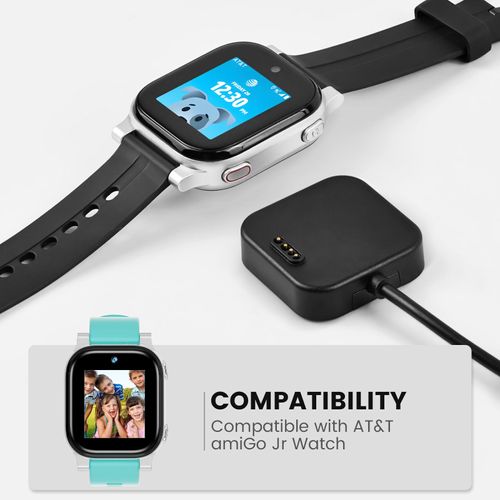 sylacor Charger Compatible with AT&T Amigo Jr Watch with 3.3 Feet Charger Cable (Black)