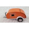 Teardrop Trailer Orange Silver Rims 1/64 Diorama Diecast Model