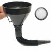 Flexible Handle Funnel With Strainer Plastic Car Refueling Tool Oil Fuel Filter