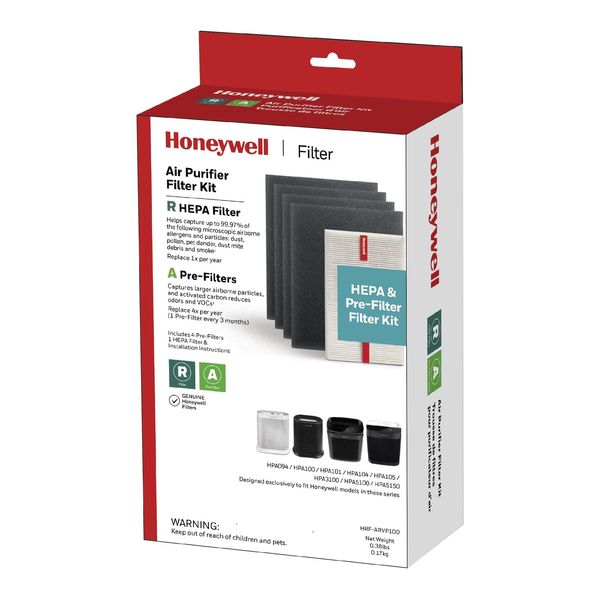 Honeywell HEPA Air Purifier Filter Kit – Includes 1 HEPA R Replacement Filter