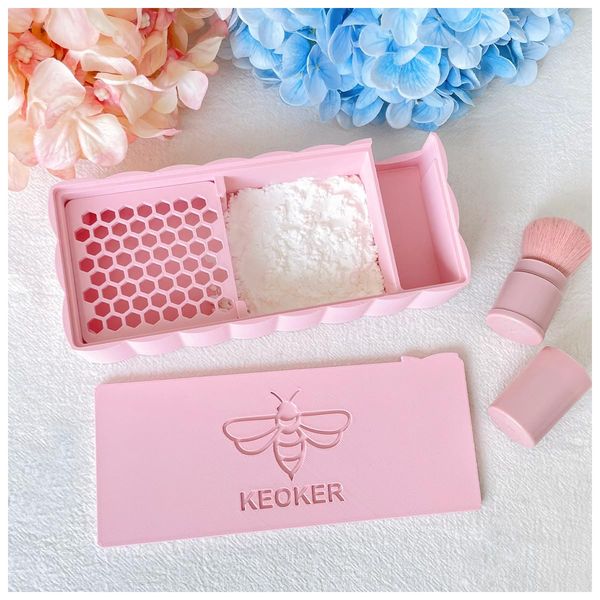 Keoker Cornstarch Tapper Box for Polymer Clay, Cornstarch Powder Container, Polymer Clay Tool for Earring Making