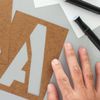 PRO ART Oiled Stencil Board Lettering, 6-inch Set, Natural
