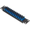 Delock 10″ LWL Patchpanel 12 Port SC Duplex blau 1 HE schwarz