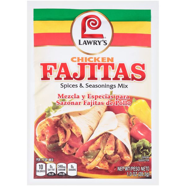 Lawrys Chicken Fajitas Spices & Seasonings Mix, 1 oz (Pack of 12)