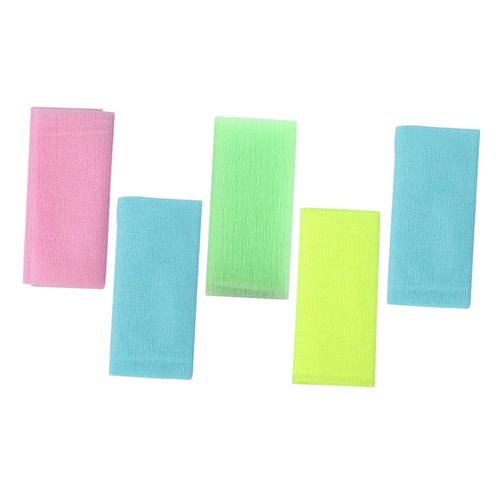 PACKOVE Exfoliating Bath Towels 5pcs Long Back Scrubbing Strips Foam Body Scrub Towels for Home Use