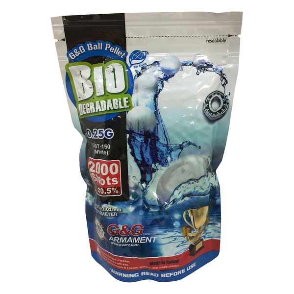 G&G G-07-150 Bio BB, 0.25 g, 2000 shot, White