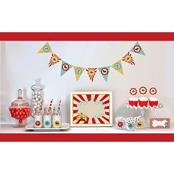 3 SETS of 95 Circus Carnival Decorations Starter Kit