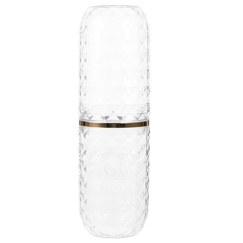 Toothbrush Holders with Cover, Portable Travel Toothbrush Case with lid, Toothbrush Container for Bathroom Countertop Organizer (Transparent)